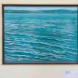 Rob Licht, Green Waves, 2020 Gouache on panel 12x16" $350